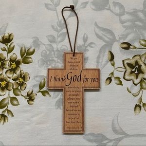 Wooden Cross Ornament